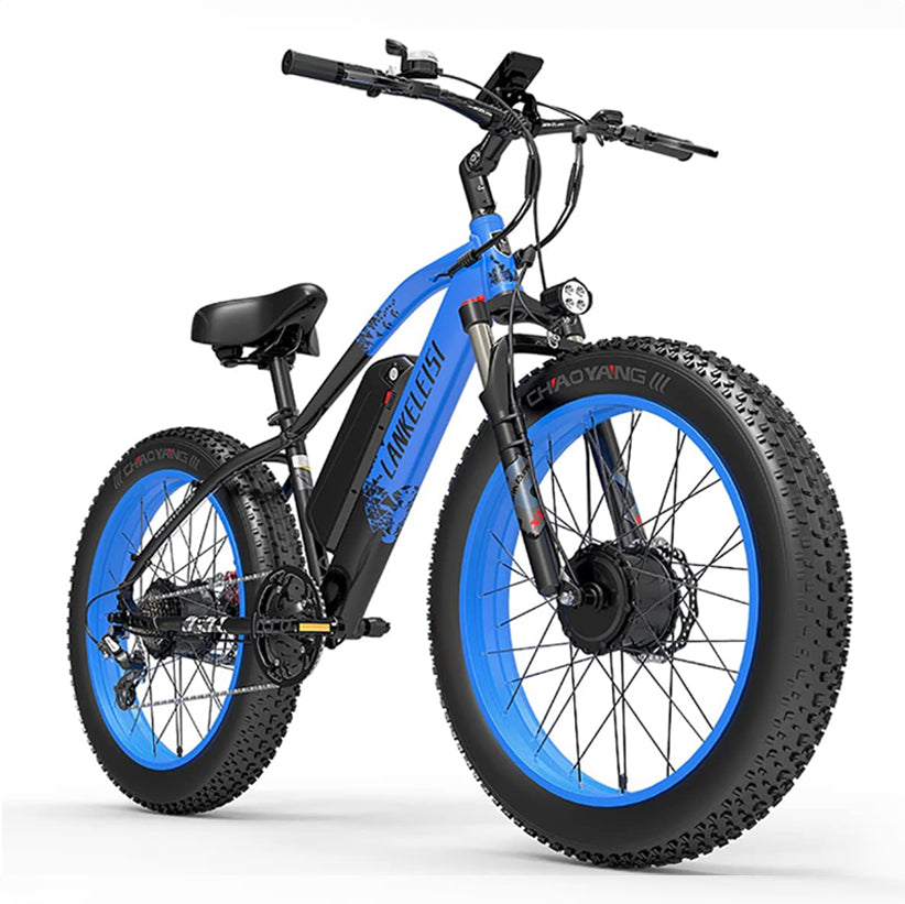 LANKELEISI | Vélo électrique à double moteur MG740 (avec porte-bagages arrière et garde-boue)