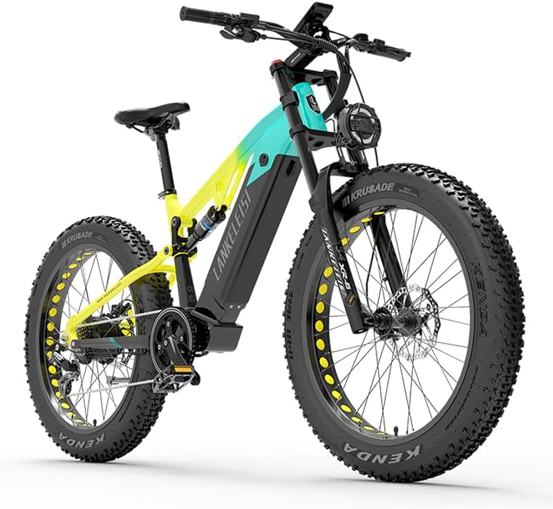 LANKELEISI | RV800 double suspension E-MTB 48v 20ah batterie Samsung 750w moteur Bafang
