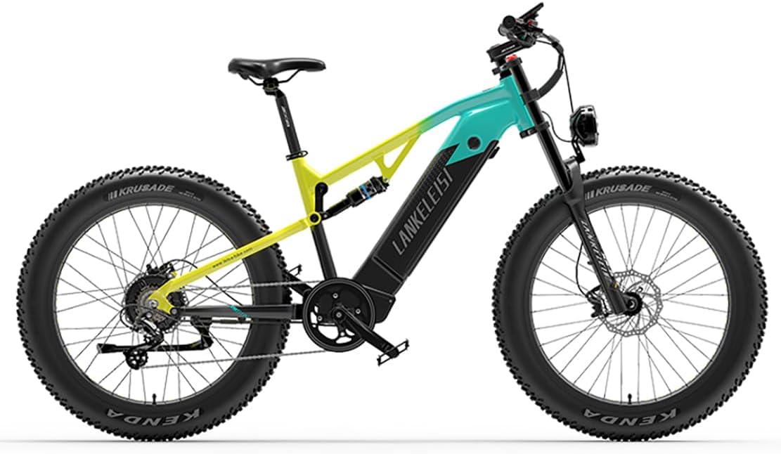LANKELEISI | RV800 double suspension E-MTB 48v 20ah batterie Samsung 750w moteur Bafang