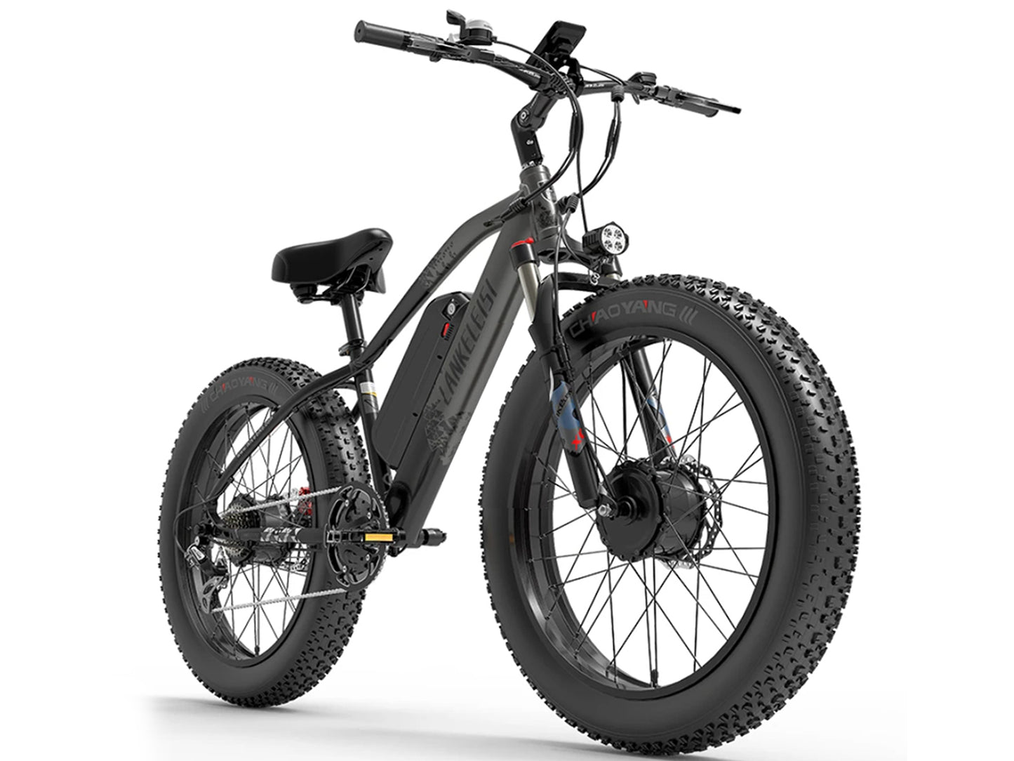 LANKELEISI | Vélo électrique à double moteur MG740 (avec porte-bagages arrière et garde-boue)
