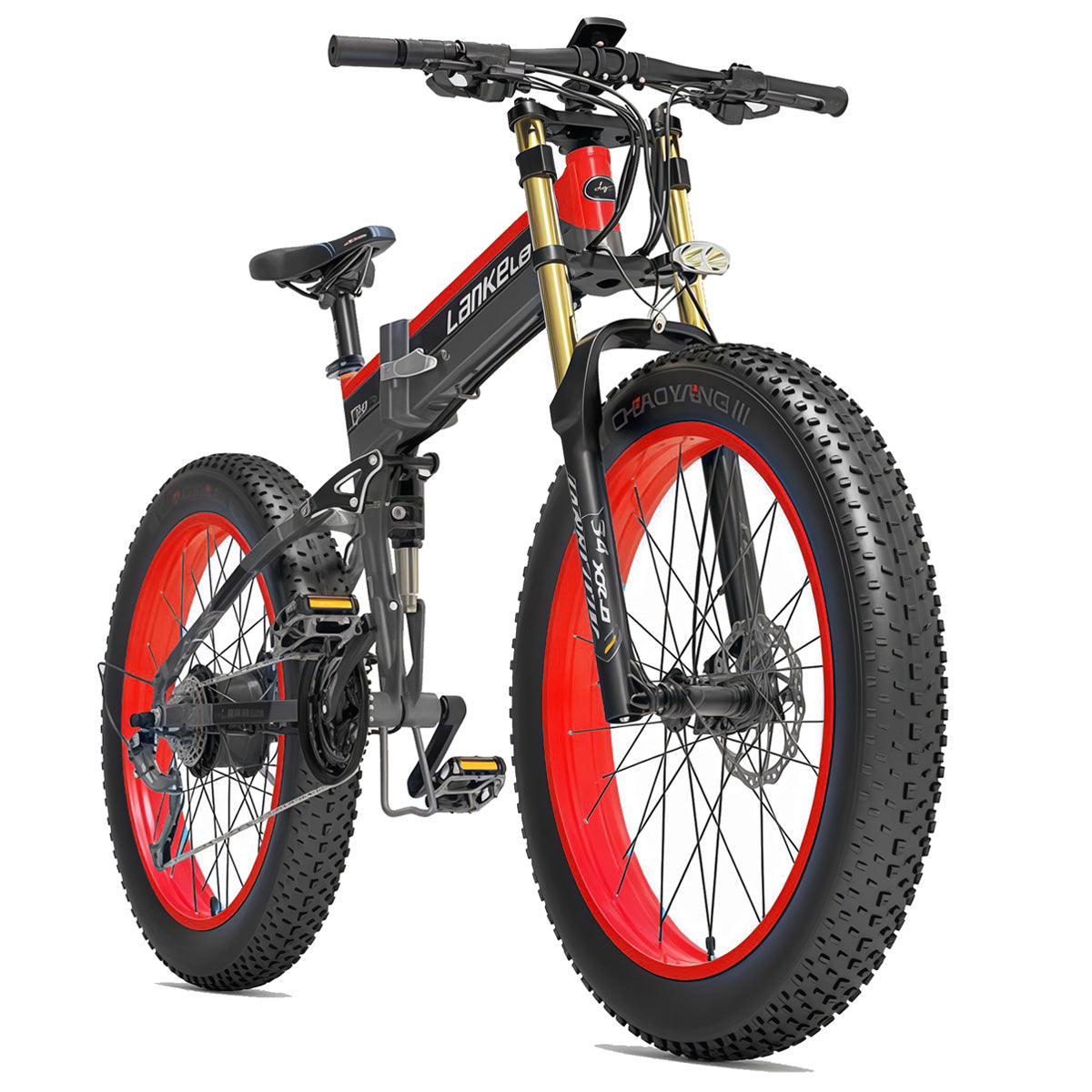 Lankeleisi | T750 Plus 1000w Rear Hub Motor 48v 16ah Battery Fat tire Folding E-Bike