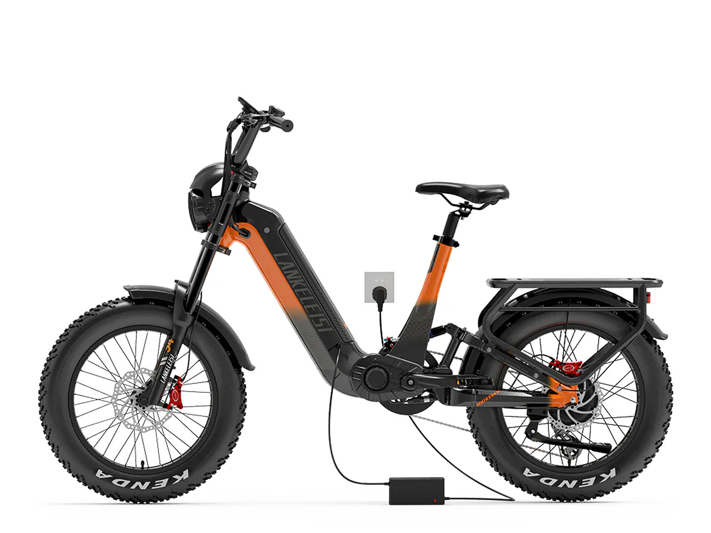 LANKELEISI | RX800 Full Suspension 20" Fat Tire Electric Bike 1000W 48V 20Ah