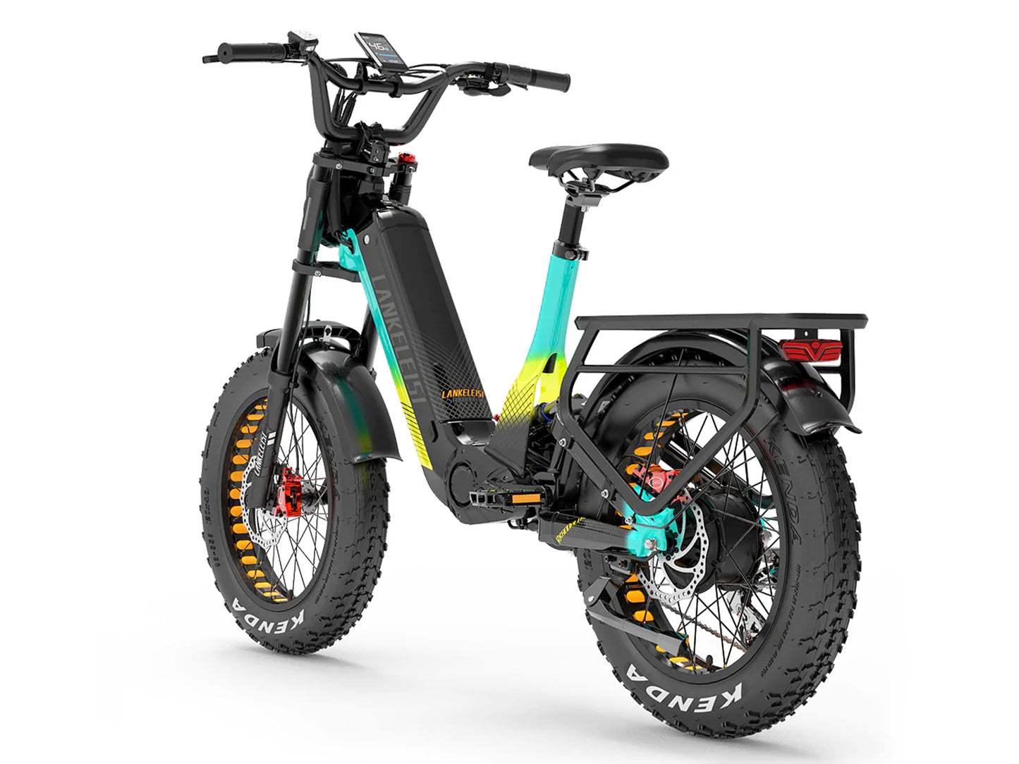 LANKELEISI | RX800 Full Suspension 20" Fat Tire Electric Bike 1000W 48V 20Ah